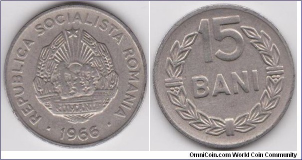 15 Bani Romania 1966