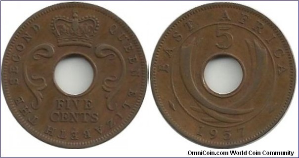 BEAfrica 5 Cents 1957