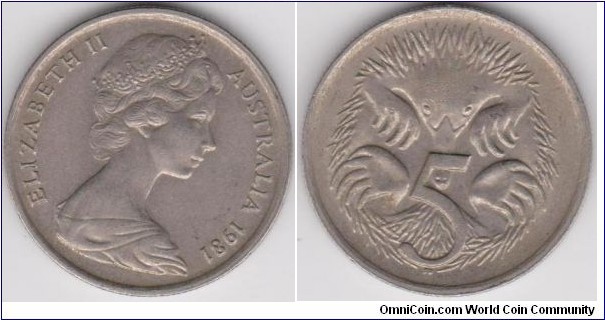 5 Cents Australia 1981
