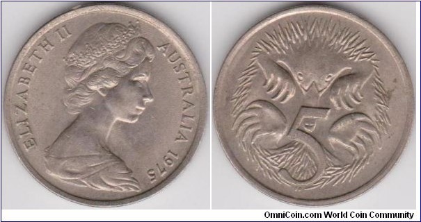 5 Cents Australia 1975