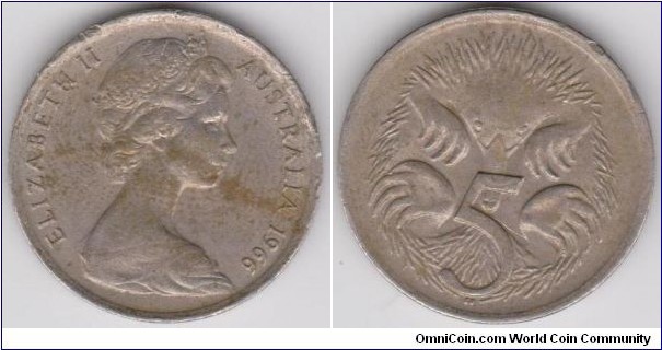 5 Cents Australia 1966