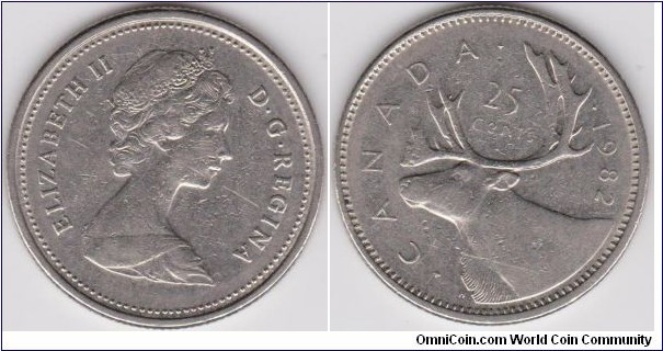 25 Cents Canada 1982