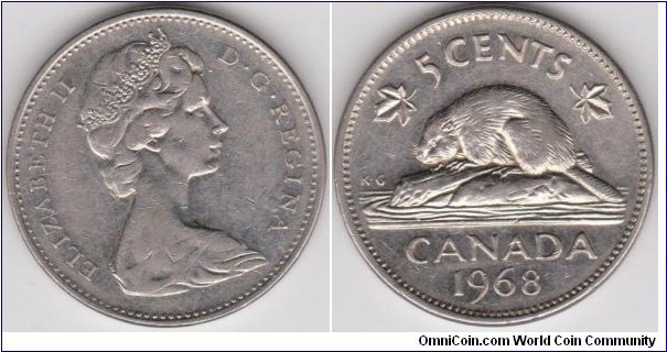 5 Cents Canada 1968