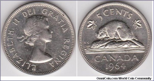 5 Cents Canada 1964