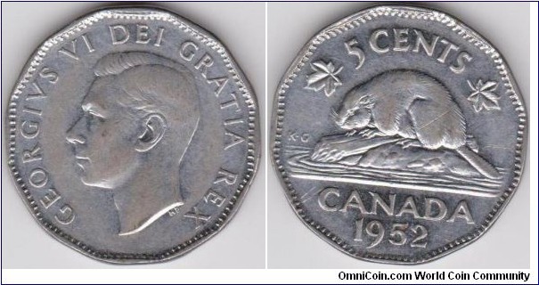 5 Cents Canada 1952