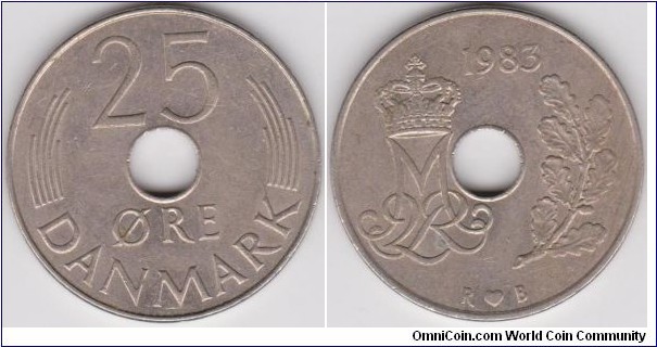 25 Öre Denmark 1983 