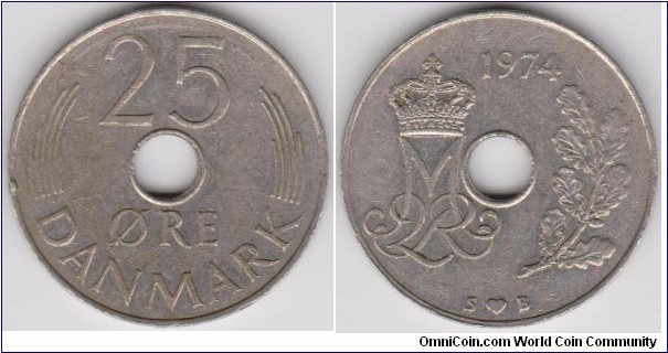 25 Öre Denmark 1974