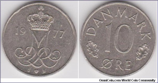 10 Öre Denmark 1977