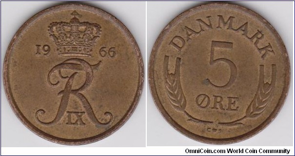 5 Öre Denmark 1966