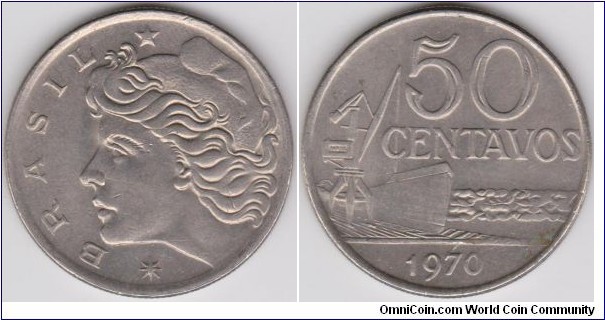 50 Centavos Brazil 1970