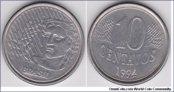 10 Centavos Brazil 1994 