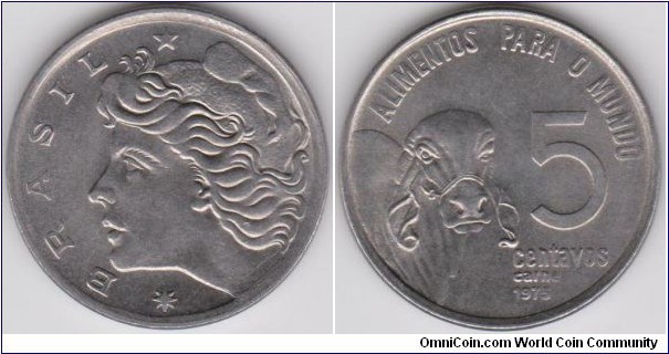 5 Centavos Brazil 1975