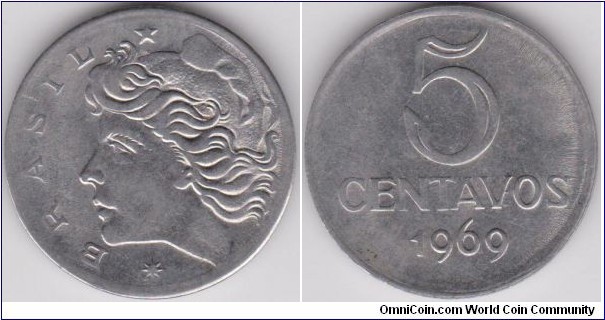 5 Centavos Brazil 1969