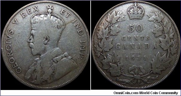 Canada 50 Cents 1911