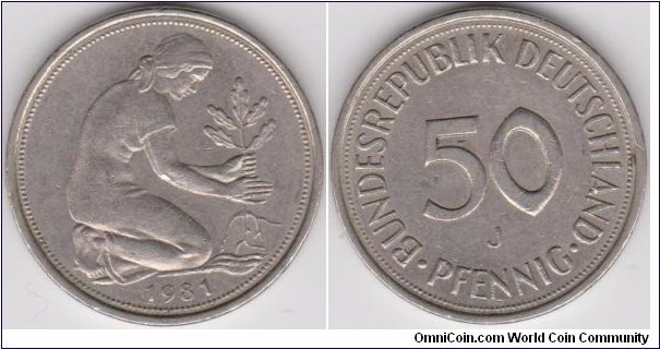 50 Phennig Germany 1981-J 