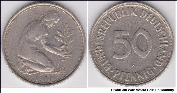 50 Phennig Germany 1974-J 