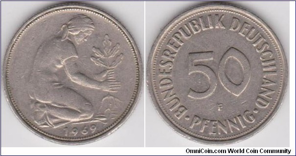 50 Phennig Germany 1969-F 