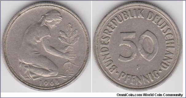 50 Phennig Germany 1968-F 