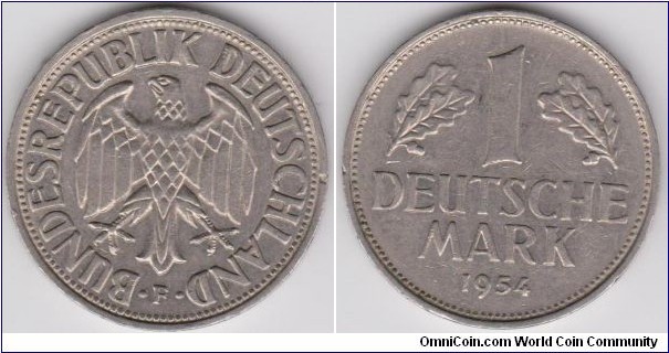 1 Mark Germany 1954-F