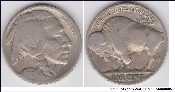 1919 Buffalo 5 Cents 