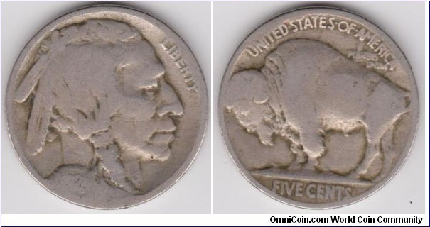 1924 Buffalo 5 Cents