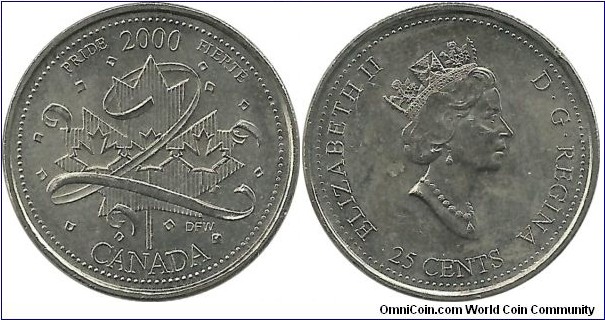 CanadaComm 25 Cents 2000-12 (Pride-Fierte)