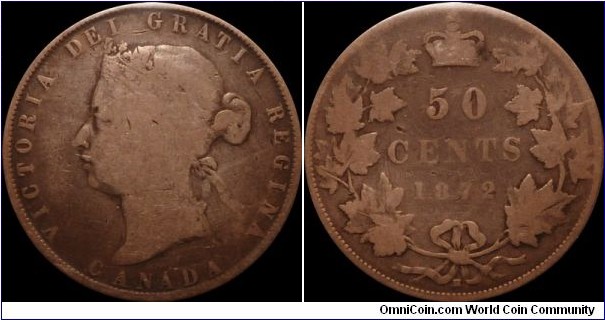 Canada 50 Cents 1872-H