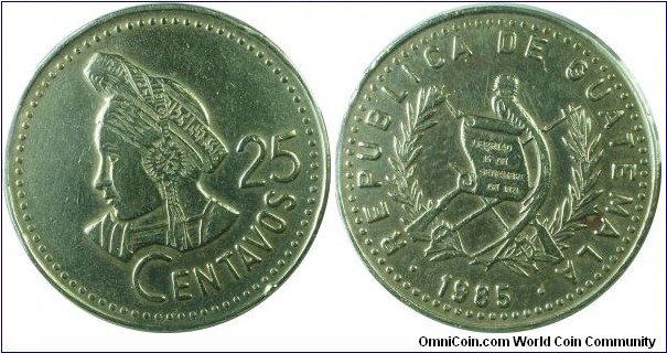 Guatamala25Centavos-km278.5-1985