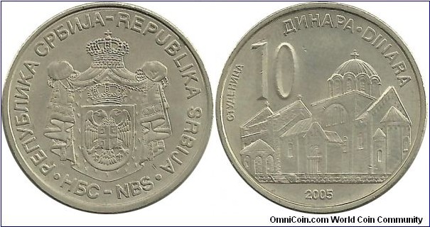Serbian Republic 10 Dinara 2005