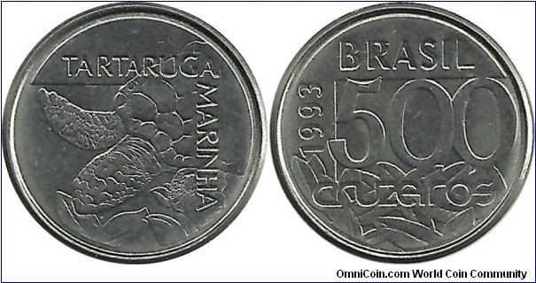 Brasil 500 Cruzeiros 1993