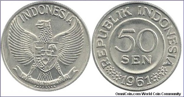 Indonesia 50 Sen 1961