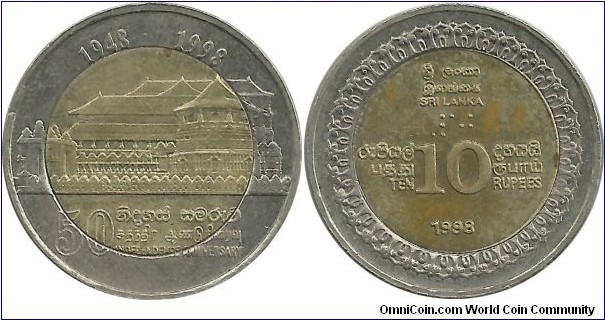 SriLanka CommCoins- 10 Rupees 1998-50th Anniversary of Independence