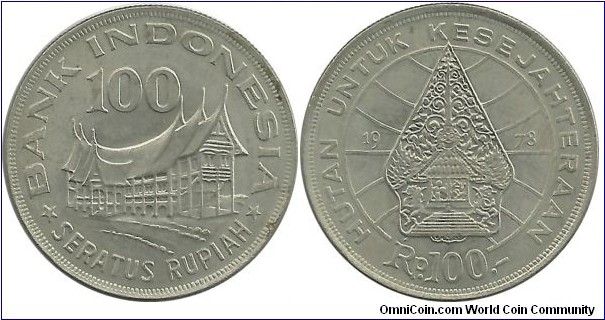 Indonesia 100 Rupiah 1978