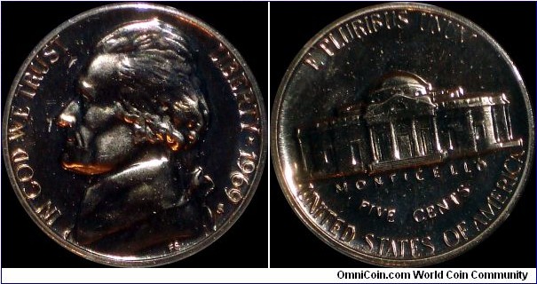 1969S proof nickel