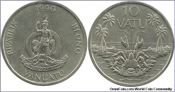 Vanuatu 10 Vatu 1990