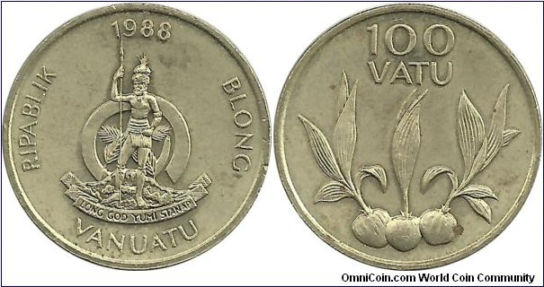 Vanuatu 100 Vatu 1988