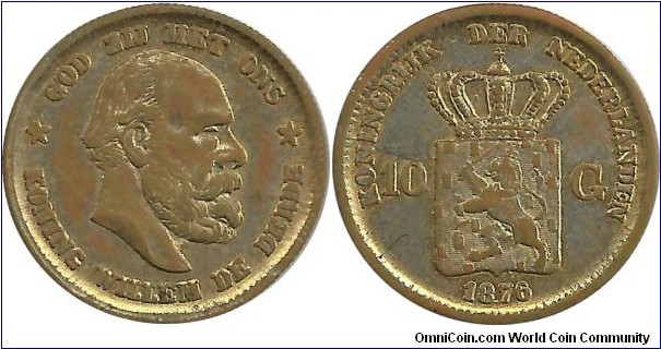 Nederlands 10 Gulden 1876