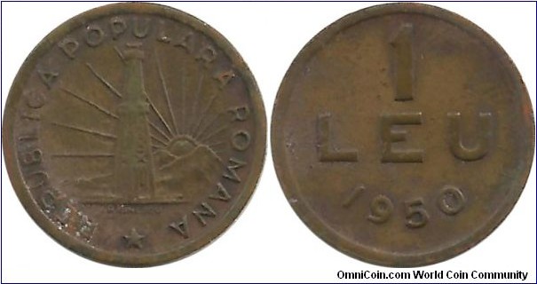 RomaniaPR 1 Leu 1950