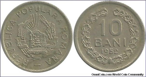 RomaniaPR 10 Bani 1952