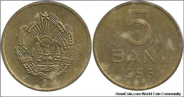 RomaniaPR 5 Bani 1956