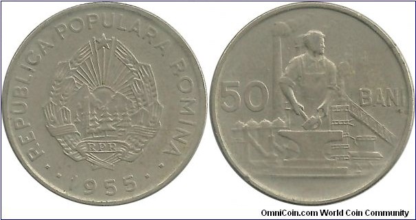 RomaniaPR 50 Bani 1955