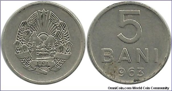 RomaniaPR 5 Bani 1963