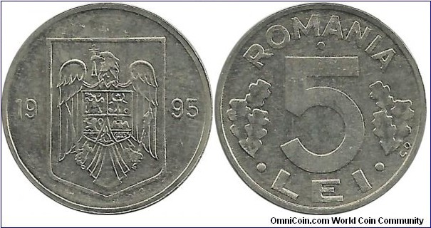 Romania 5 Lei 1995