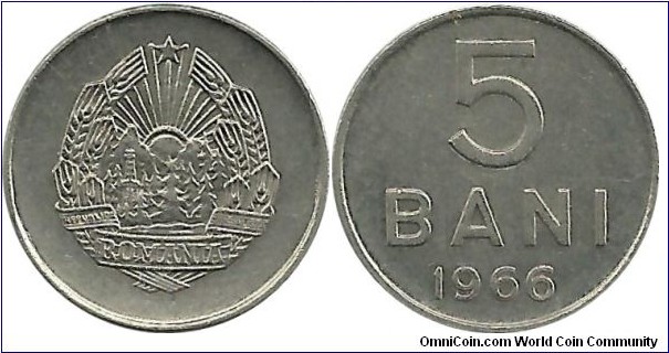 RomaniaSR 5 Bani 1966