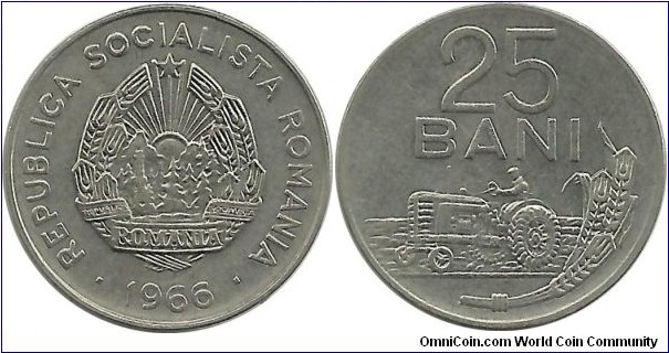 RomaniaSR 25 Bani 1966