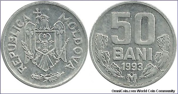 Moldovan Republic  50 Bani 1993