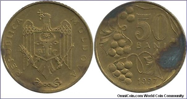 Moldovan Republic  50 Bani 1997