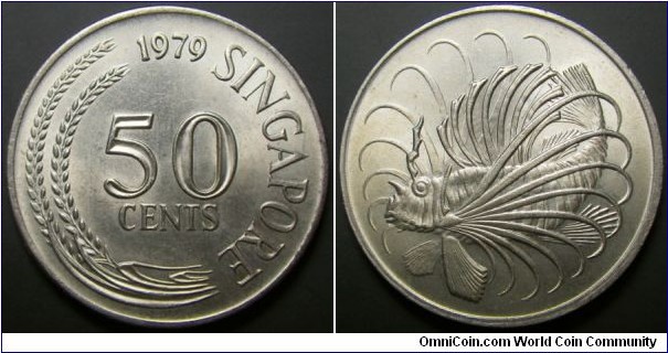 Singapore 1979 50 cents. 