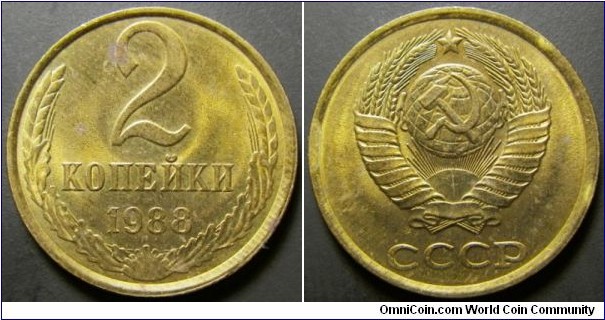 Russia 1988 2 kopek. 