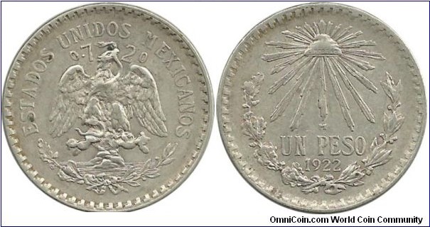 Mexico 1 Peso 1922